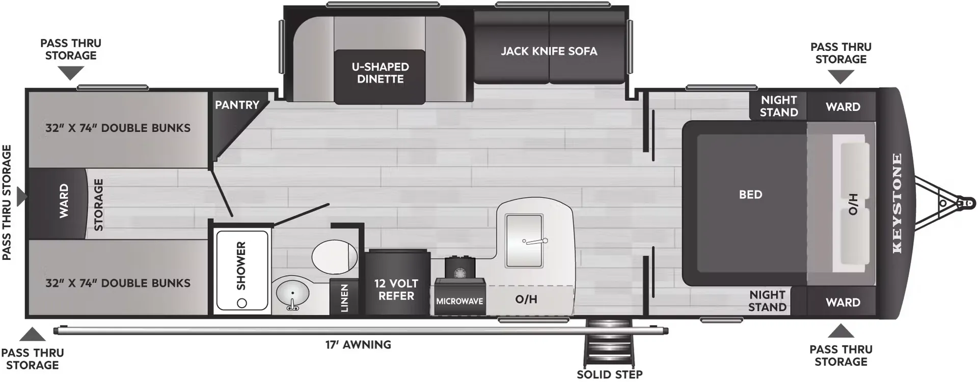 Keystone Passport Classic 284QBCWE floor plan