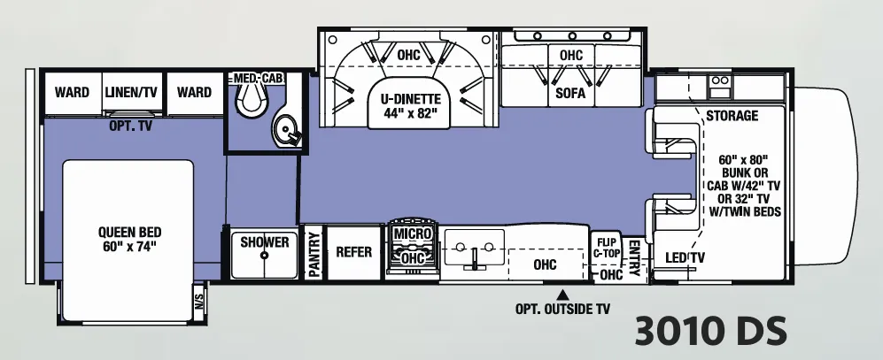 2016 Forest River Sunseeker 3010DS - Floor plan