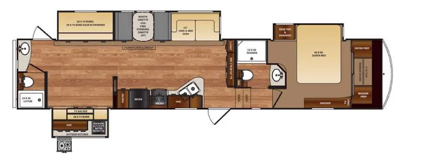 Forest River Wildcat 363RB floor plan