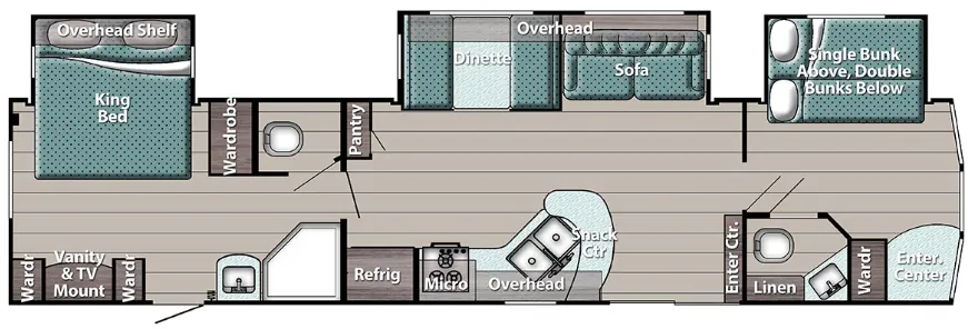 Gulf Stream Conquest Lodge 408TBS floor plan