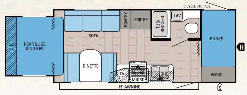 Jayco Jay Feather X213 floor plan