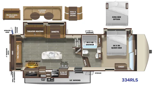 Starcraft Telluride 334RLS floor plan