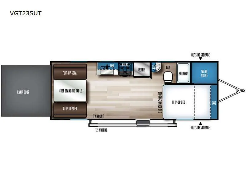 2023 Forest River Vengeance Rogue SUT 23SUT - Floor plan