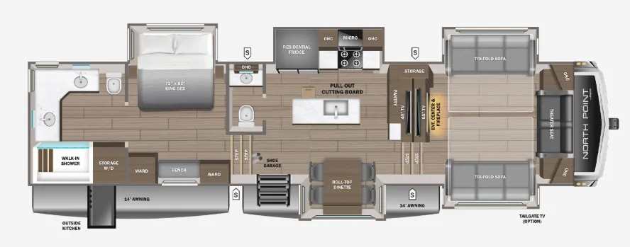 2026 Jayco North Point 382FLRB - Floor plan