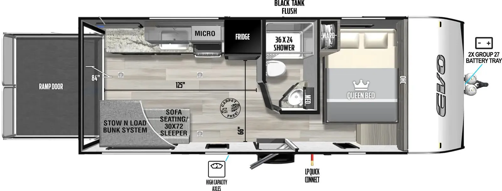 Forest River EVO 19TH floor plan