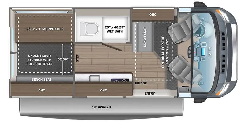 2025 Entegra Coach Ethos 20E floor plan