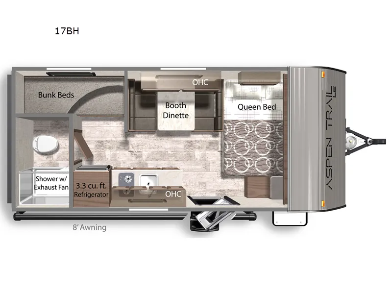 2025 Dutchmen Aspen Trail Mini 17BH floor plan
