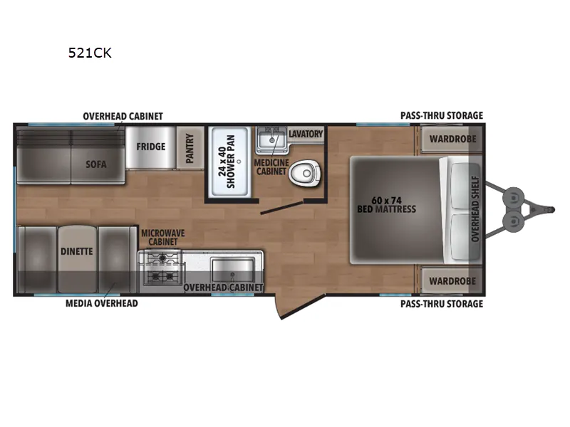 2025 Shasta RVs i-5 Edition 521CK - Floor plan