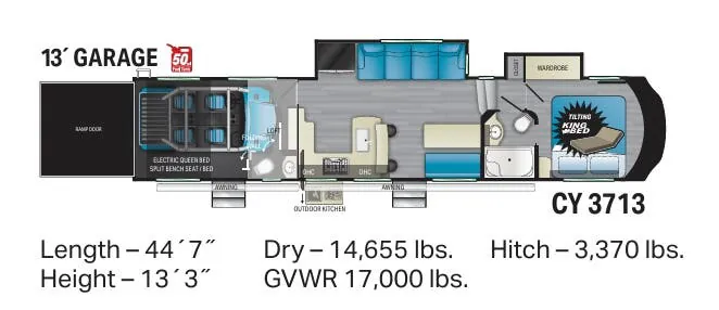 Heartland Cyclone 3713 floor plan