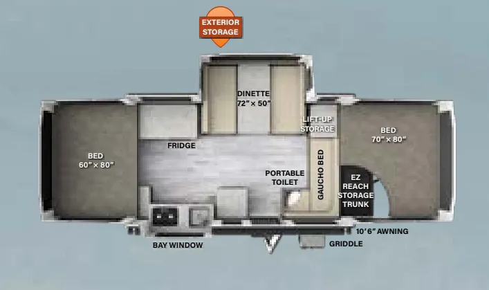 Forest River Rockwood Freedom 2514F floor plan