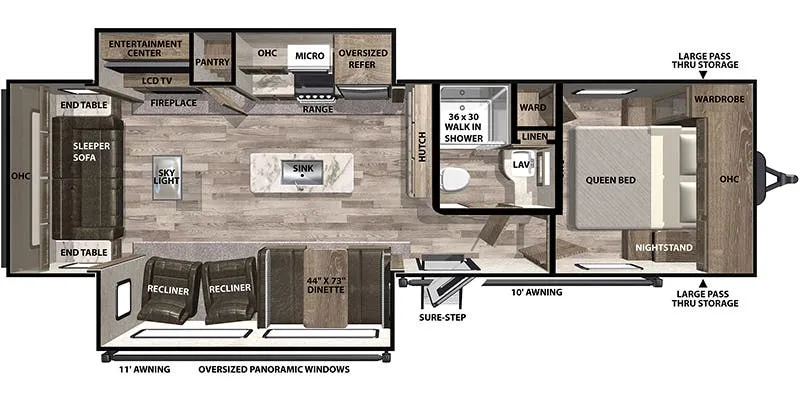 2021 Forest River Vibe 28RL floor plan