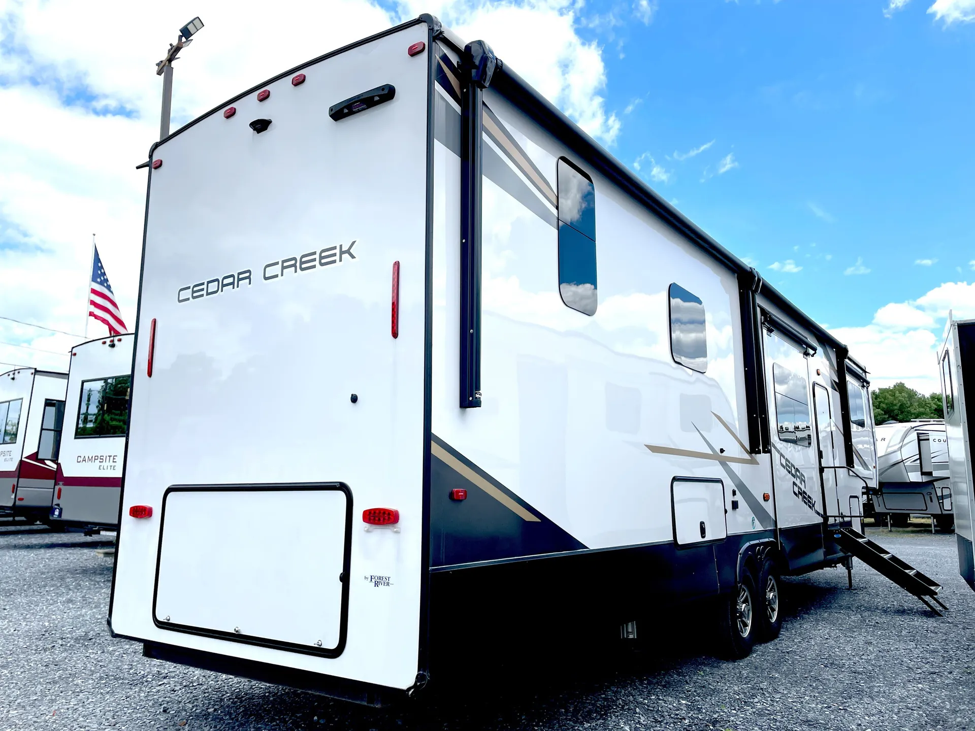 2023 Forest River Cedar Creek 371FL — campside