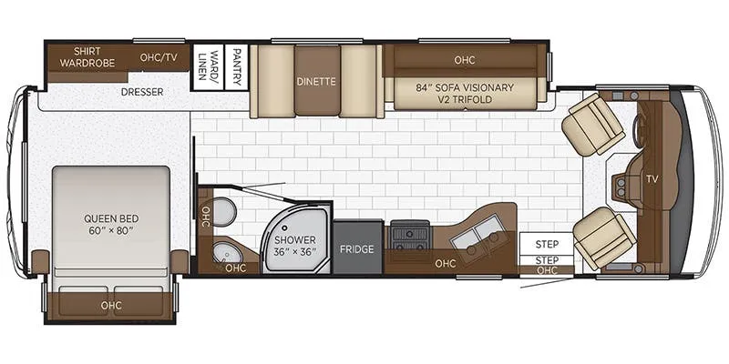 2019 Newmar Bay Star Sport 3008 - Floor plan