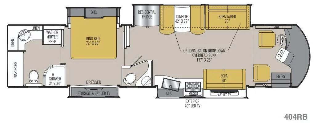 Coachmen Sportscoach 404RB floor plan