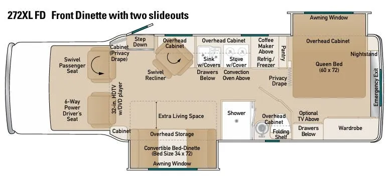 Coach House Platinum 272XL FD floor plan