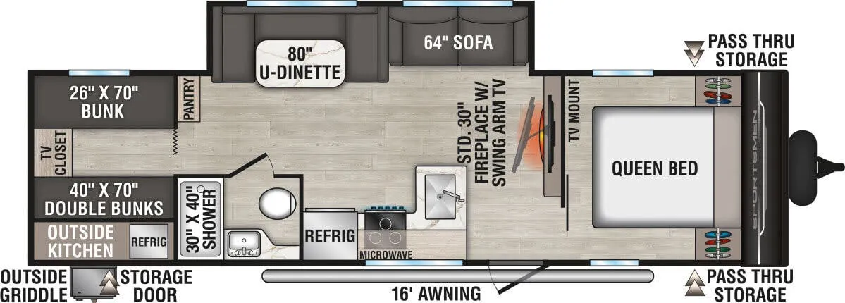 K-Z Sportsmen SE 301BHKSE floor plan