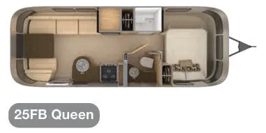 Airstream Flying Cloud 25FB QUEEN floor plan