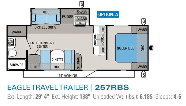 Jayco Eagle 257RBS floor plan