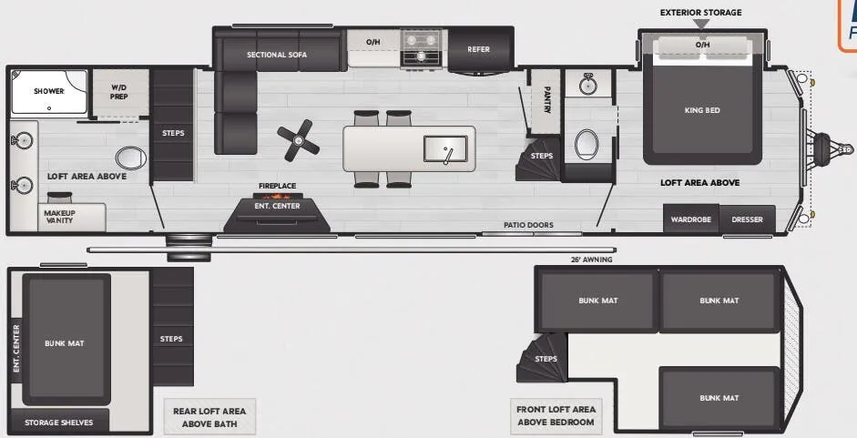 2025 Keystone Residence 401HBDL - Floor plan