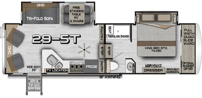 Northwood Arctic Fox Grande Ronde 29-5T floor plan