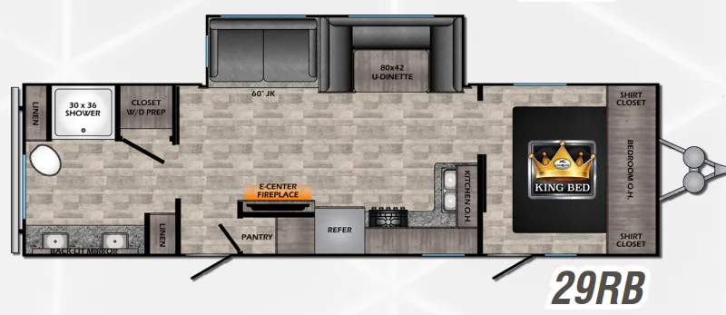 2021 CrossRoads Volante 29RB - Floor plan