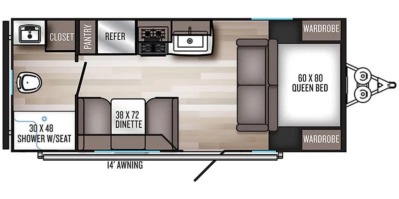 Palomino Solaire 202 RB floor plan