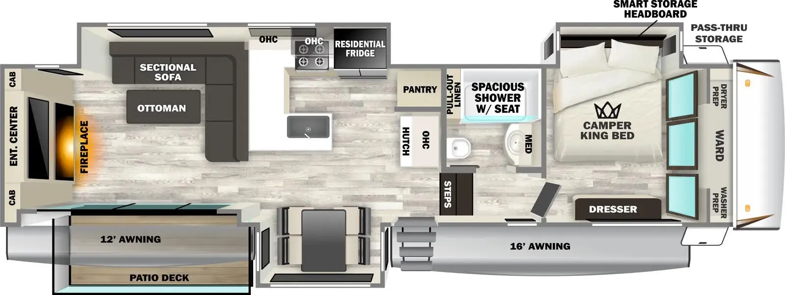 Forest River Sabre 33RLP floor plan