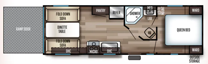 Forest River Cherokee Grey Wolf 22RR floor plan