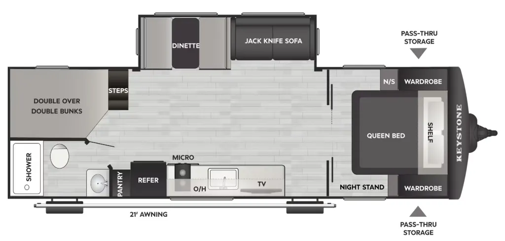2026 Keystone Bullet Classic 26BHCWE floor plan