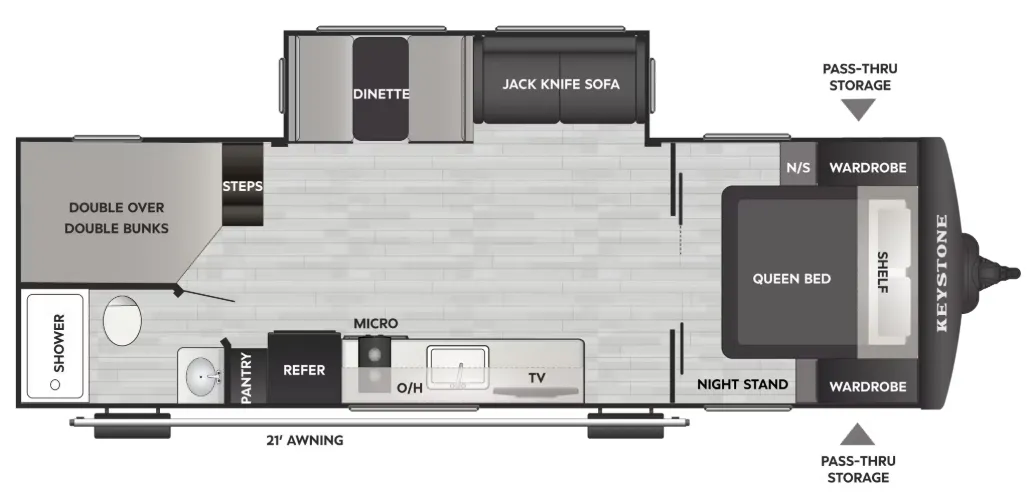 2026 Keystone Bullet Classic 26BHCWE - Floor plan
