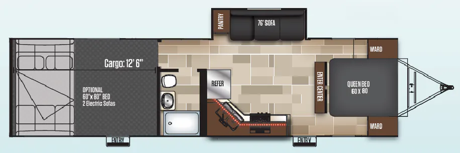 Coachmen Adrenaline 30QBS floor plan