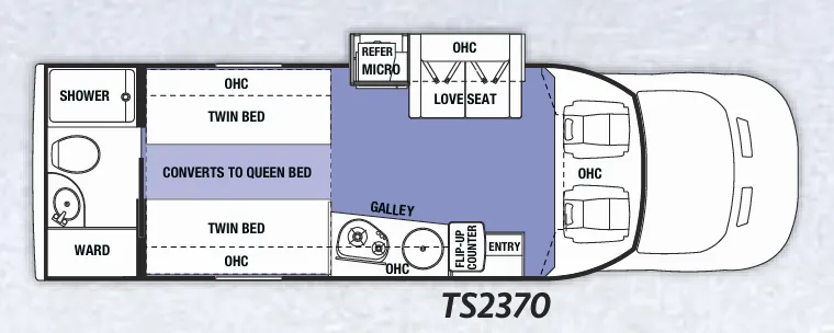 Forest River Sunseeker TS TS2370 floor plan