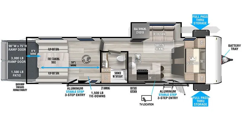 2024 Forest River Wildwood FSX 290RTK floor plan