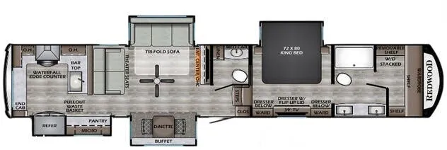 CrossRoads Redwood 4001LK floor plan