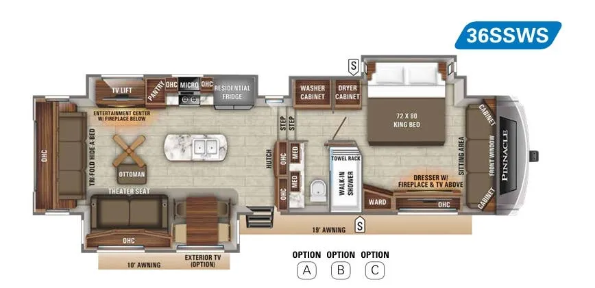 Jayco Pinnacle 36SSWS floor plan