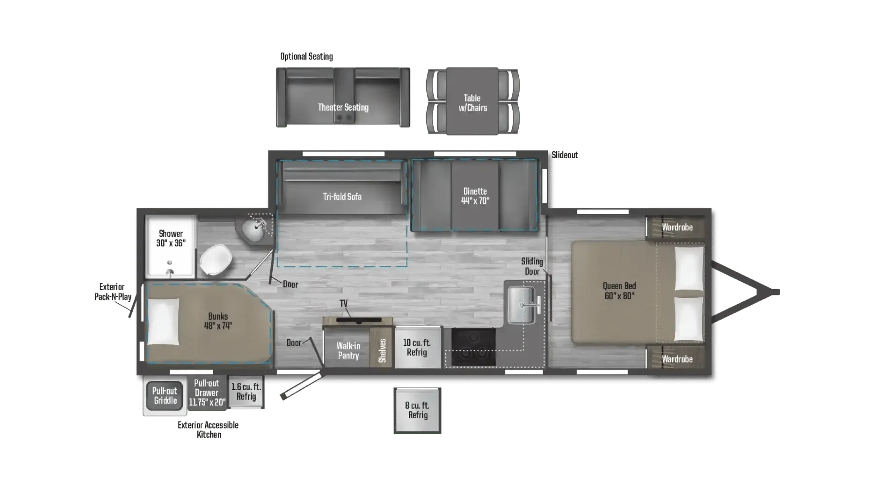 Winnebago Minnie 2801BHS floor plan