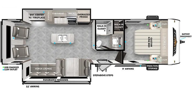 2023 Forest River Wildwood 27RE - Floor plan