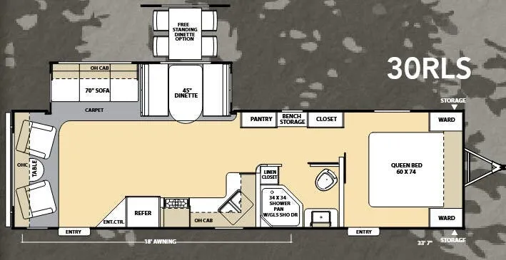Coachmen Catalina Deluxe 30RLS floor plan