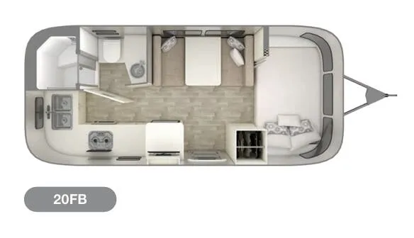 Airstream Bambi 20FB floor plan