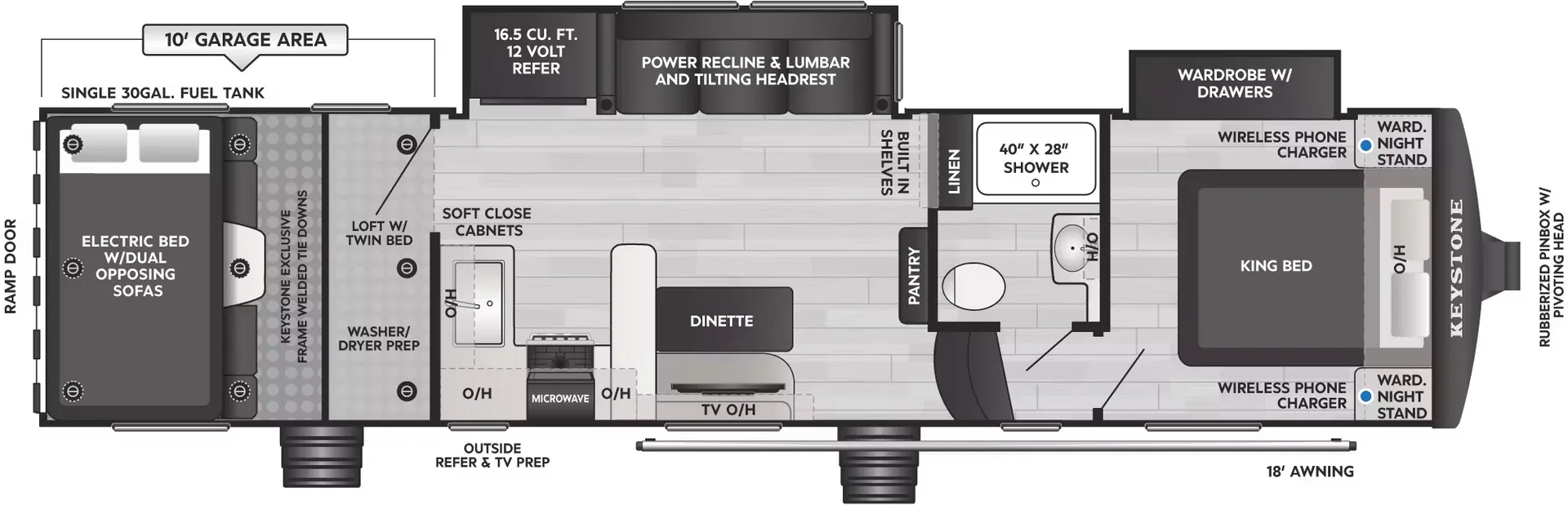Keystone Carbon 338 floor plan