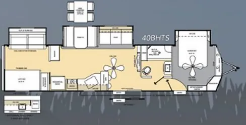 Coachmen Catalina Destination 40BHTS floor plan