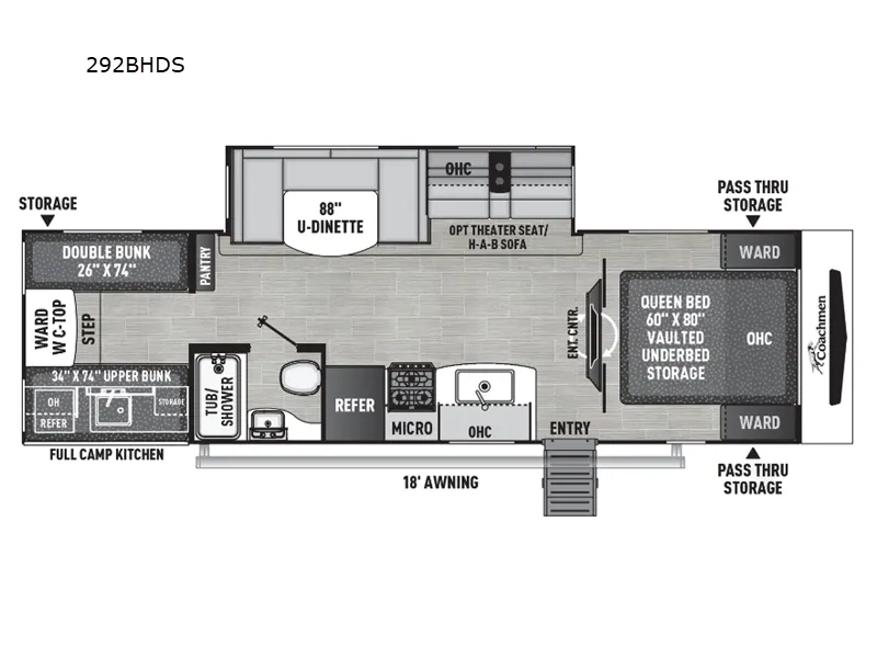 2025 Coachmen Freedom Express Ultra Lite 292BHDS floor plan