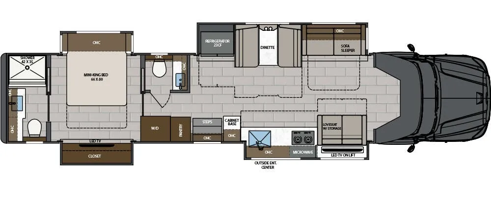 2026 Renegade Xl X45DBM - Floor plan