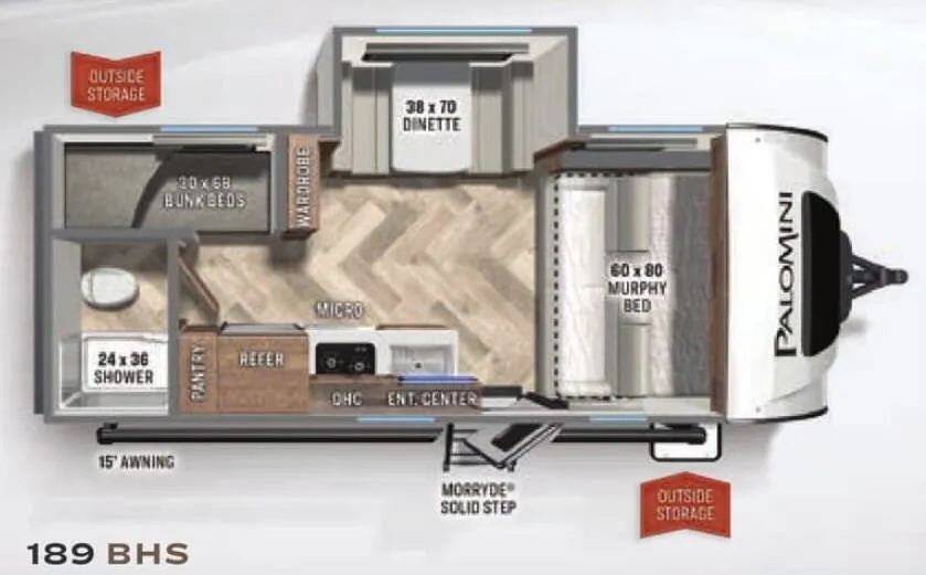 Palomino PaloMini 189BHS exterior