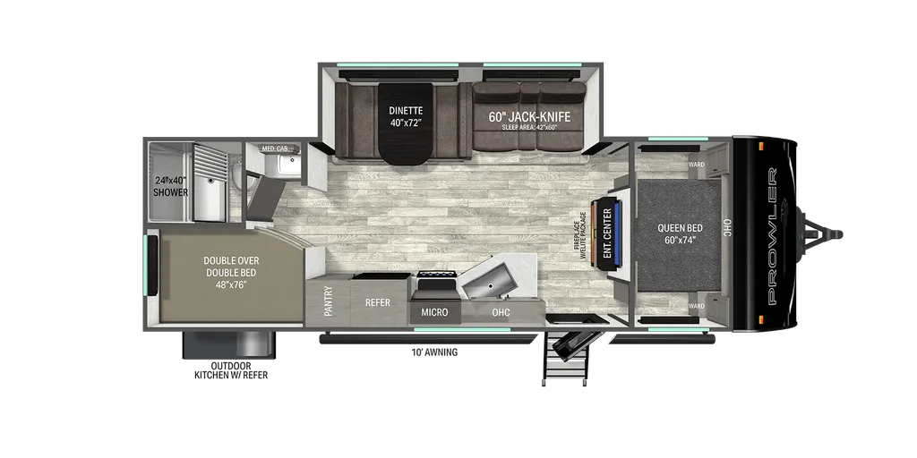 2027 Heartland Prowler 2602BHS floor plan