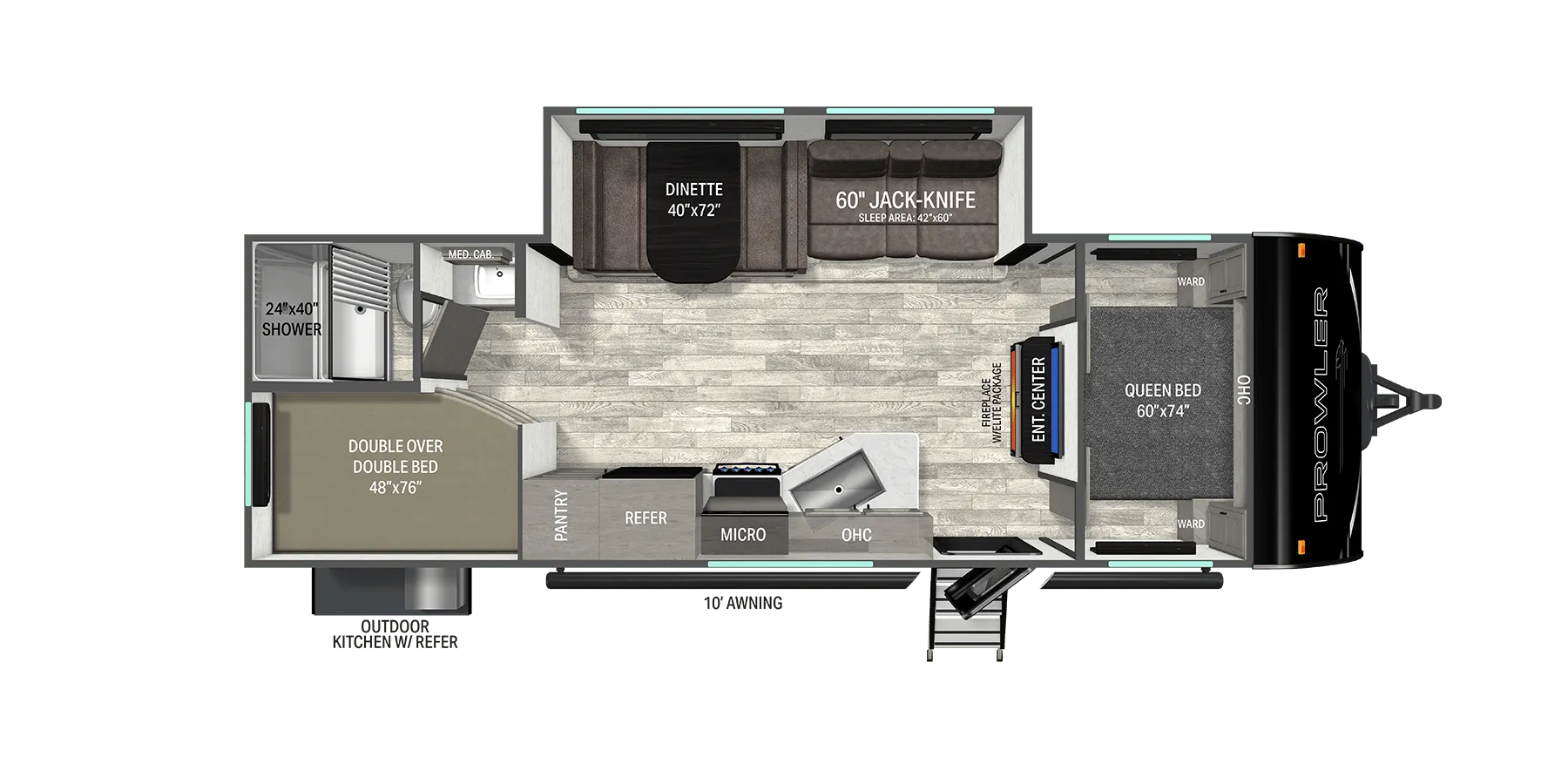 2027 Heartland Prowler 2602BHS - Floor plan