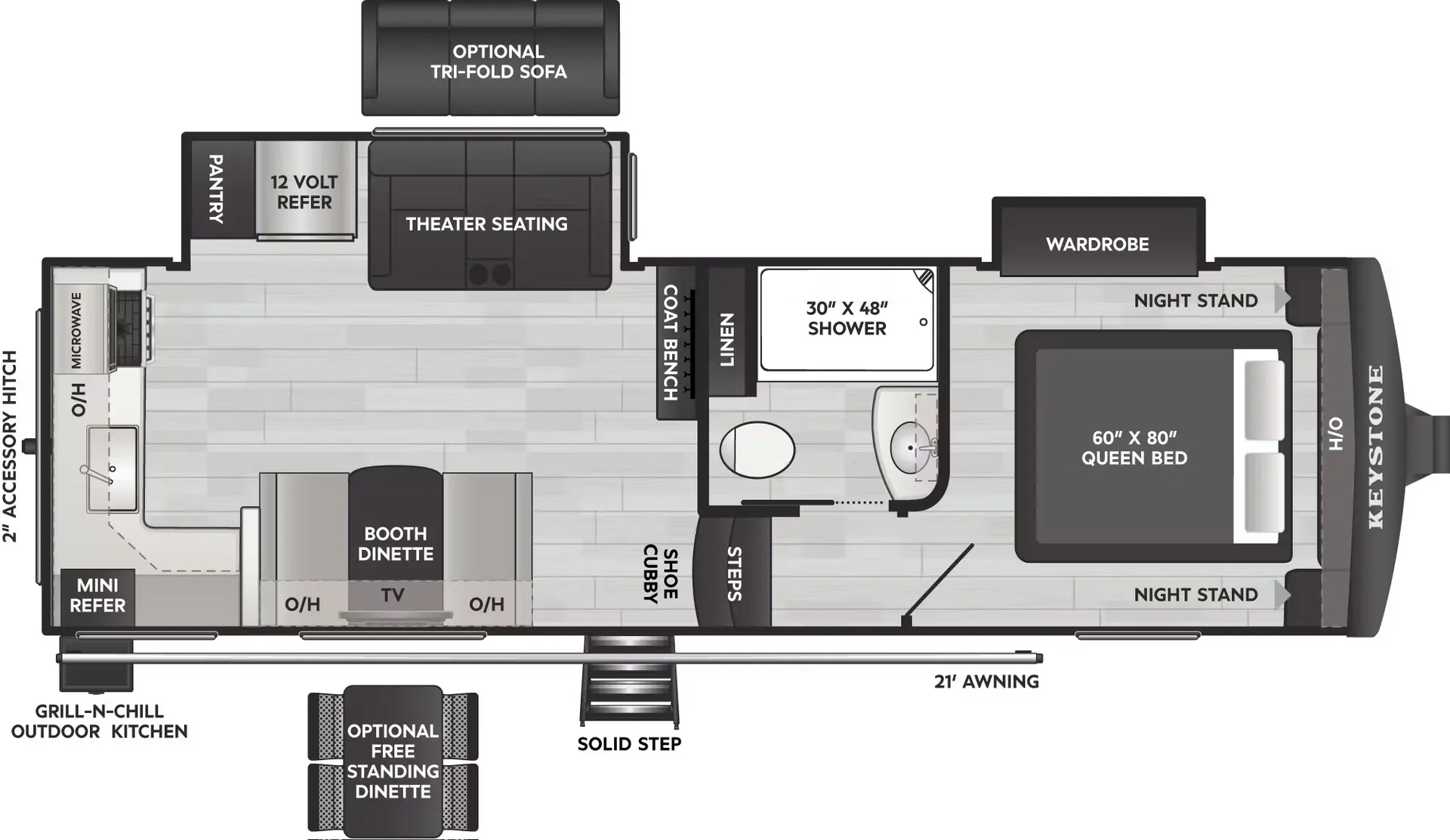 Keystone Arcadia Super Lite 242SLMD floor plan