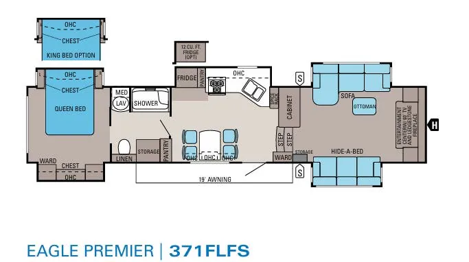 Jayco Eagle Premier 371FLFS floor plan