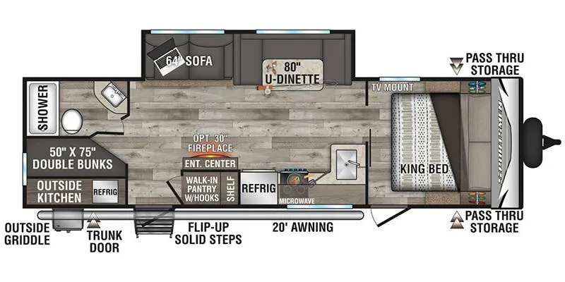 K-Z Sportsmen 281BHKLE floor plan