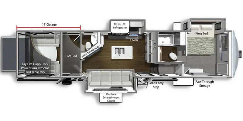 Dutchmen Voltage 3675 floor plan